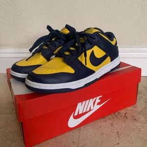 Nike Dunk Low Retro ‘Michigan’ - Navy Blue and Yellow Dunks